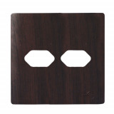 Placa 4x4 2 Tomadas Horizontais - Novara Tabaco